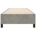 cadre de lit Gris clair 100x200 cm Velours