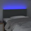 Tête de lit à LED Gris foncé 80x5x78/88 cm Tissu