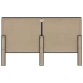 Tête de lit touffetée Gris foncé Tissu 180x200 cm