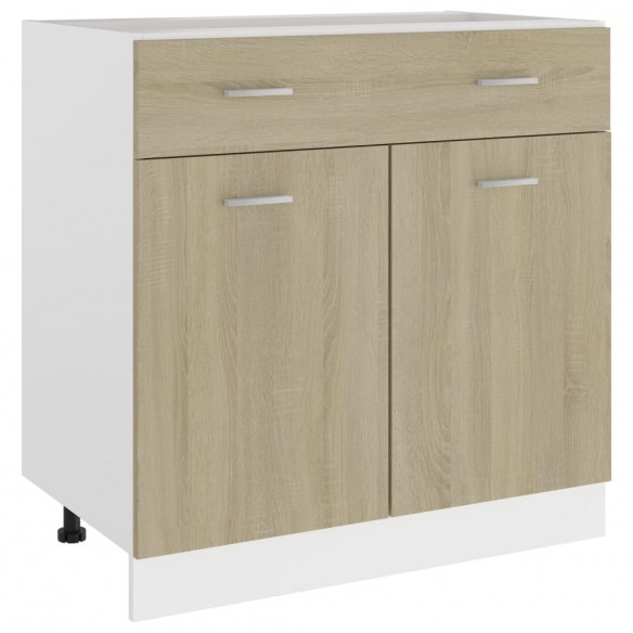 Armoire de plancher tiroir Chêne sonoma 80x46x81,5 cm Aggloméré