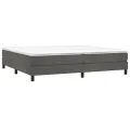 cadre de lit Gris foncé 200x200 cm Velours