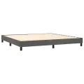 cadre de lit Gris foncé 200x200 cm Velours