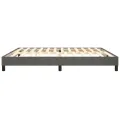 cadre de lit Gris foncé 200x200 cm Velours