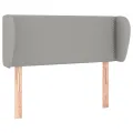 Tête de lit avec oreilles Gris clair 93x23x78/88 cm Tissu