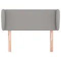 Tête de lit avec oreilles Gris clair 93x23x78/88 cm Tissu