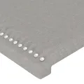 Tête de lit avec oreilles Gris clair 93x23x78/88 cm Tissu