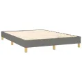 cadre de lit avec matelas Gris foncé 140x200cm Tissu