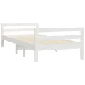 Cadre de lit Blanc 80x200 cm Bois de pin massif