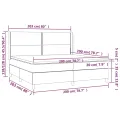 cadre de lit matelas LED Blanc 200x200 cm Similicuir