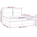 cadre de lit avec matelas Blanc 200x200cm Similicuir