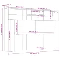 Armoire de tête de lit Sonoma gris 160x19x103,5 cm