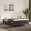 cadre de lit et matelas Gris foncé 140x190cm Velours