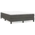 cadre de lit et matelas Gris foncé 140x190cm Velours
