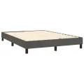 cadre de lit et matelas Gris foncé 140x190cm Velours