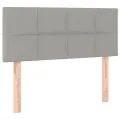 cadre de lit avec matelas et LED Gris clair 80x200cm