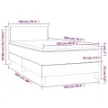 cadre de lit avec matelas Noir 100x200 cm Similicuir