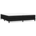 cadre de lit avec matelas Noir 200x200 cm Tissu