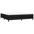cadre de lit avec matelas Noir 200x200 cm Tissu