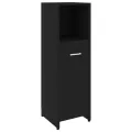 Armoire de salle de bain Noir 30x30x95 cm Aggloméré