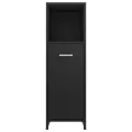 Armoire de salle de bain Noir 30x30x95 cm Aggloméré