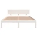 Cadre de lit Blanc Bois de pin massif 140x200 cm