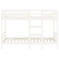 Lit superposé Blanc 80x200 cm Bois de pin massif