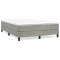 cadre de lit Gris clair 140x190 cm Velours