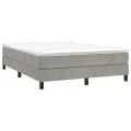 cadre de lit Gris clair 140x190 cm Velours