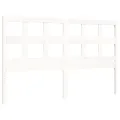 Cadre de lit avec tête de lit blanc King Size bois massif