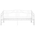 Cadre de canapé-lit extensible Blanc Métal 90x200 cm