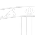 Cadre de canapé-lit extensible Blanc Métal 90x200 cm