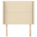Tête de lit avec oreilles Crème 103x16x118/128 cm Tissu