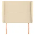 Tête de lit avec oreilles Crème 103x23x118/128 cm Tissu