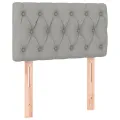 cadre de lit avec matelas Gris clair 80x200 cm Tissu