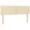 Têtes de lit 2 pcs Crème 72x5x78/88 cm Tissu