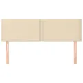 Têtes de lit 2 pcs Crème 72x5x78/88 cm Tissu