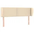 Tête de lit avec oreilles Crème 147x23x78/88 cm Tissu