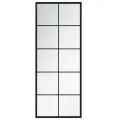 Miroir mural noir 100x40 cm métal