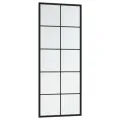 Miroir mural noir 100x40 cm métal