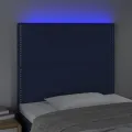 Tête de lit à LED Bleu 80x5x118/128 cm Tissu