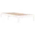 Cadre de lit Blanc Bois massif 90x190 cm Simple