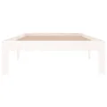 Cadre de lit Blanc Bois massif 90x190 cm Simple