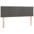 cadre de lit et matelas Gris foncé 140x190cm Velours