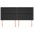 Têtes de lit 4 pcs Noir 90x5x78/88 cm Similicuir