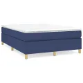 cadre de lit Bleu 140x200 cm Tissu