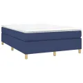 cadre de lit Bleu 140x200 cm Tissu