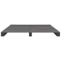 Cadre de lit de palette Gris Bois de pin massif 140 x 200 cm