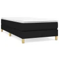 cadre de lit et matelas Noir 80x200 cm Tissu