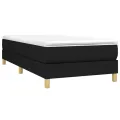 cadre de lit et matelas Noir 80x200 cm Tissu