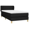 cadre de lit et matelas Noir 80x200 cm Tissu